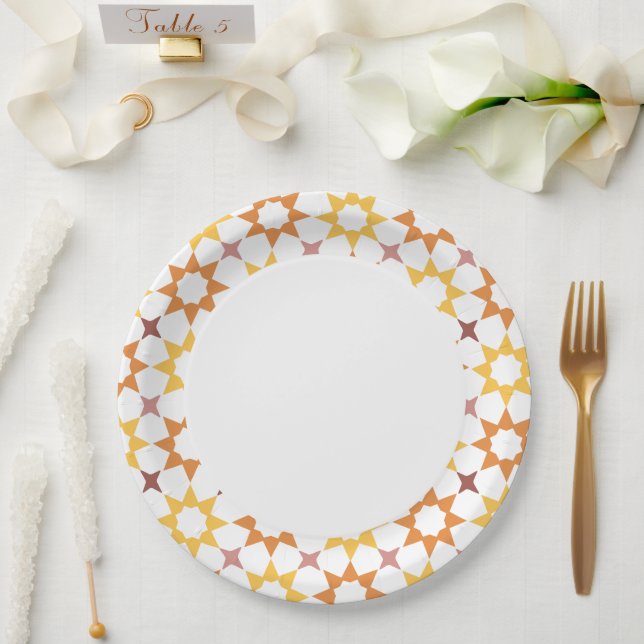 Arabeske Musterpapierplatte Pappteller (Hochzeit)