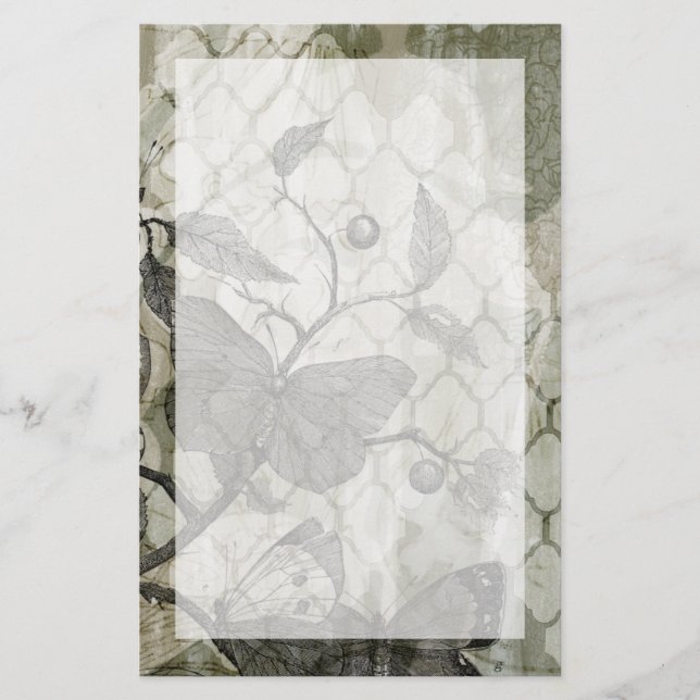 Arabeske Schmetterlinge I Briefpapier (Vorderseite)