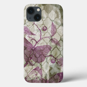 Arabeske-Schmetterlinge III iPhone 13 Hülle