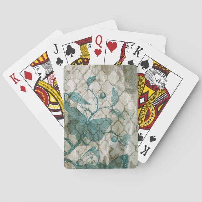 Arabeske-Schmetterlinge V Spielkarten (Rückseite)