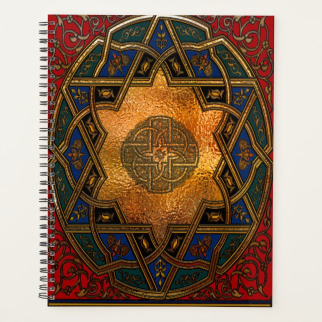 Arabesque Art Deco Antique Style Jewelen Planer (Vorderseite)