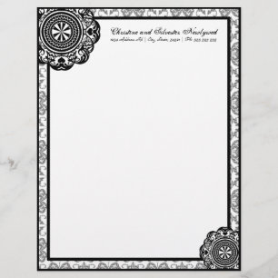 Arabesque Black Lace, Briefkopf