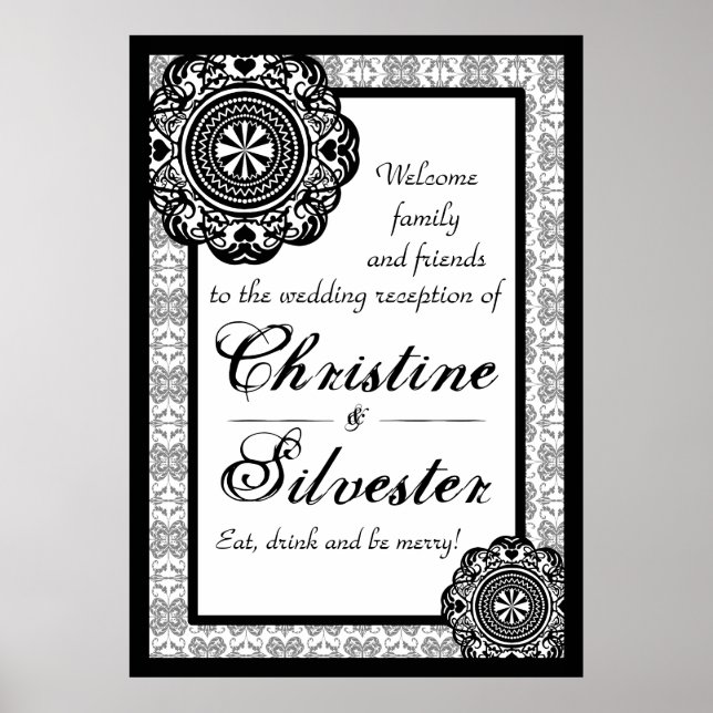 Arabesque Black Lace, Empfang Begrüßungspposter* Poster (Vorne)