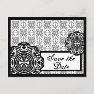 Arabesque Black Lace, Rettet-das-Datum-Postkarte Ankündigungspostkarte