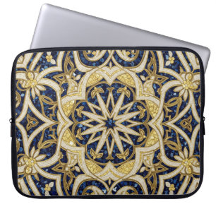 Arabesque Blau Mosaik Laptopschutzhülle