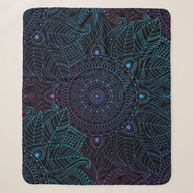 Arabesque Bliss: Oriental Mandala Magic Sherpadecke (Vorderseite)
