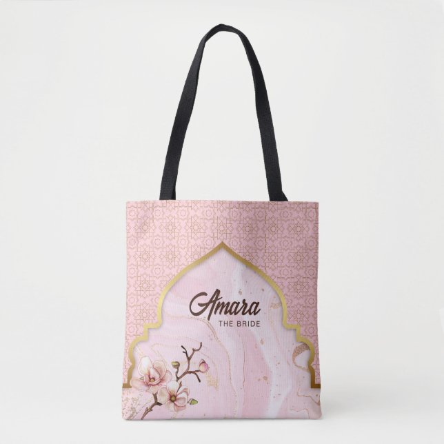 Arabesque Bride's Tote Bag - Blush Pink Arch Tasche (Vorderseite)