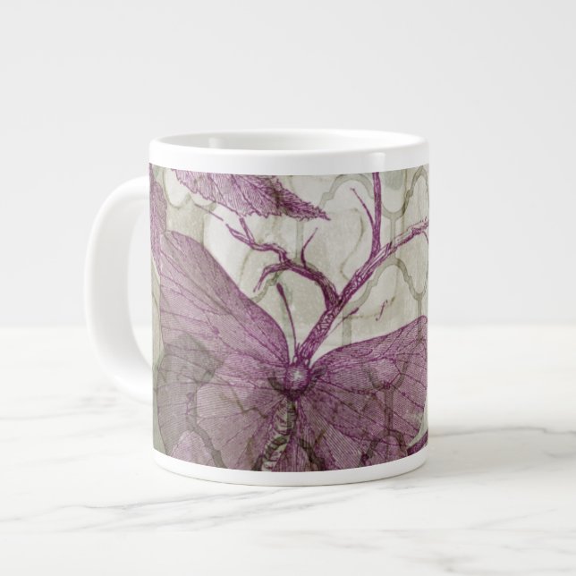 Arabesque Butterflies III Jumbo-Tasse (Vorderseite Links)