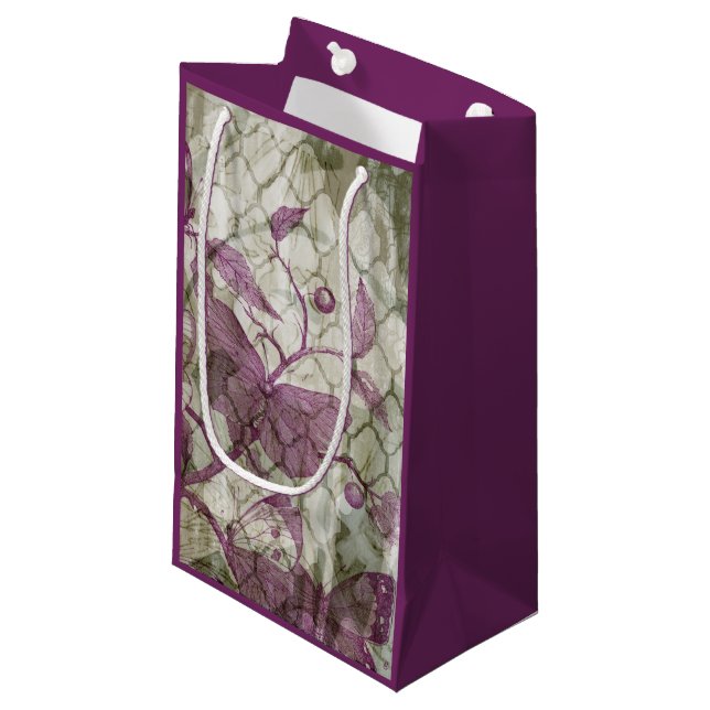 Arabesque Butterflies III Kleine Geschenktüte (Vorderseite Schrägansicht)
