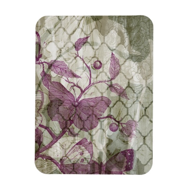 Arabesque Butterflies III Magnet (Vertikal)