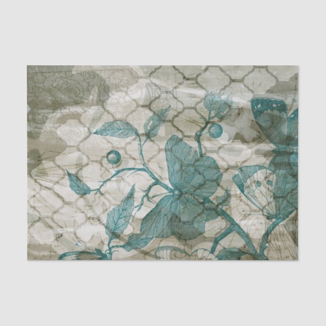 Arabesque Butterflies V Seidenpapier (Vorderseite)