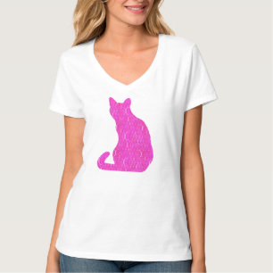Arabesque Cat - Fuschia, heiß rosa T-Shirt