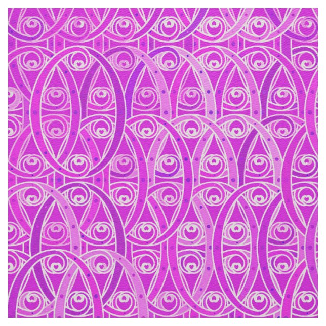 Arabesque-Damast - Lavendel und Orchid Stoff (Muster)