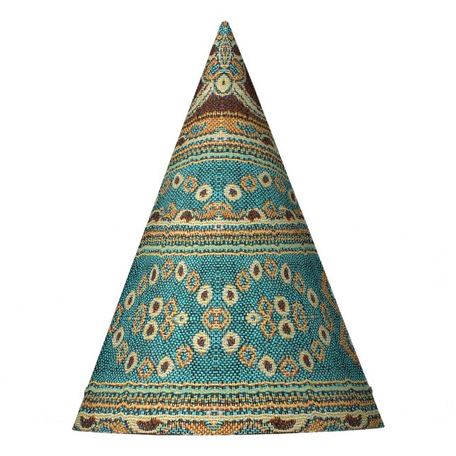Arabesque Fabric Paisley Oriental Design Partyhütchen (Vorderseite)