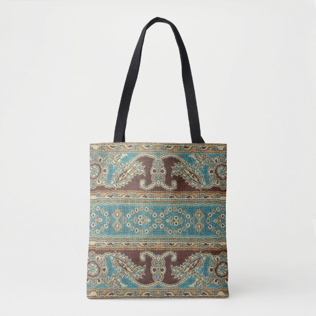 Arabesque Fabric Paisley Oriental Design Tasche (Vorderseite)