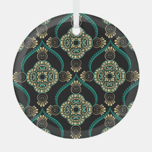 Arabesque floral, Vintag Elegance Muster. Ornament Aus Glas