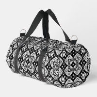 Arabesque Mosaik Fliesenmuster Schwarz-Weiß