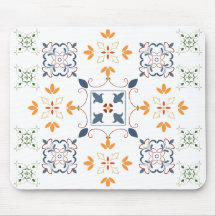 Arabesque Muster Mouse Pad - Farbenfrohe Geometrie