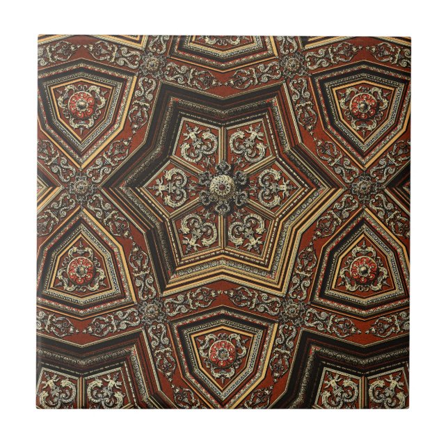 Arabesque Renaissance Venezianische Tapisserie Fliese (Vorderseite)