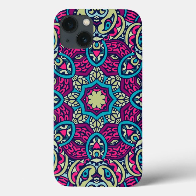 Arabesque Scrapbook Muster iPhone Case (Rückseite)