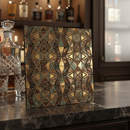 Arabesque Starburst: Oxidiertes Bronze #14 ID1227 Fliese