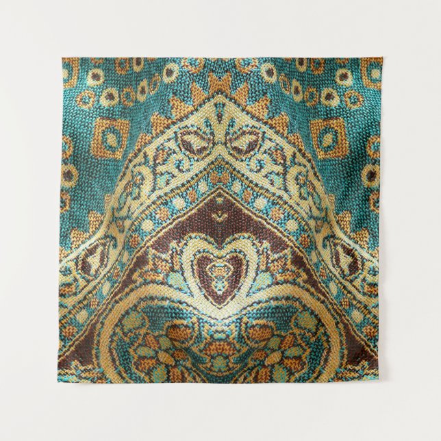 Arabesque-Stoff: arabisch-orientalisches Design Wandteppich (Vorderseite)