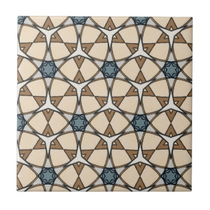 Arabesque Symmetrisches geometrisches Muster Fliese