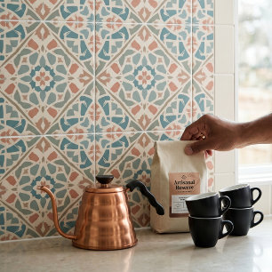 Arabesque Terreuse   Carreau de mosaïque en cérami