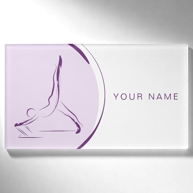 Arabesque über den Reformer | Farbe Namenschild (Vorderseite)