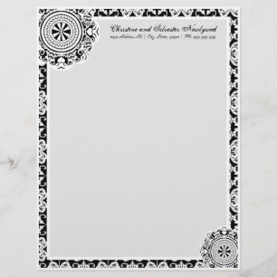 Arabesque White Lace, Briefkopf