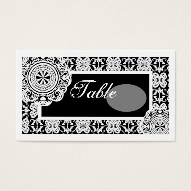 Arabesque White Lace, Mini-Tischset (Vorderseite)