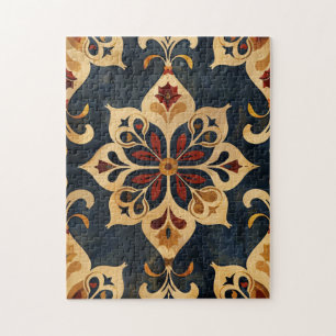 Arabesque Ziermuster Gold und dunkle Farben