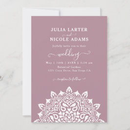 Arabian Art Nouveau Floral Arch Mandala Wedding Einladung