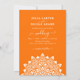 Arabian Art Nouveau Floral Arch Mandala Wedding Einladung