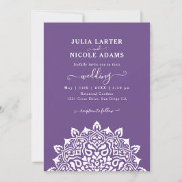 Arabian Art Nouveau Floral Arch Mandala Wedding Einladung