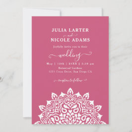 Arabian Art Nouveau Floral Arch Mandala Wedding Einladung