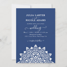 Arabian Art Nouveau Floral Arch Mandala Wedding Einladung
