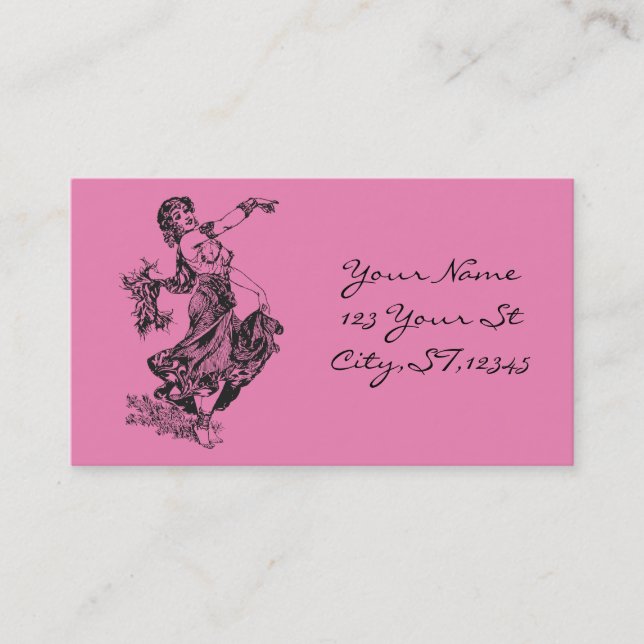 Arabian Belly tänzerin Vintag Art Thunder_Cove Visitenkarte (Vorderseite)