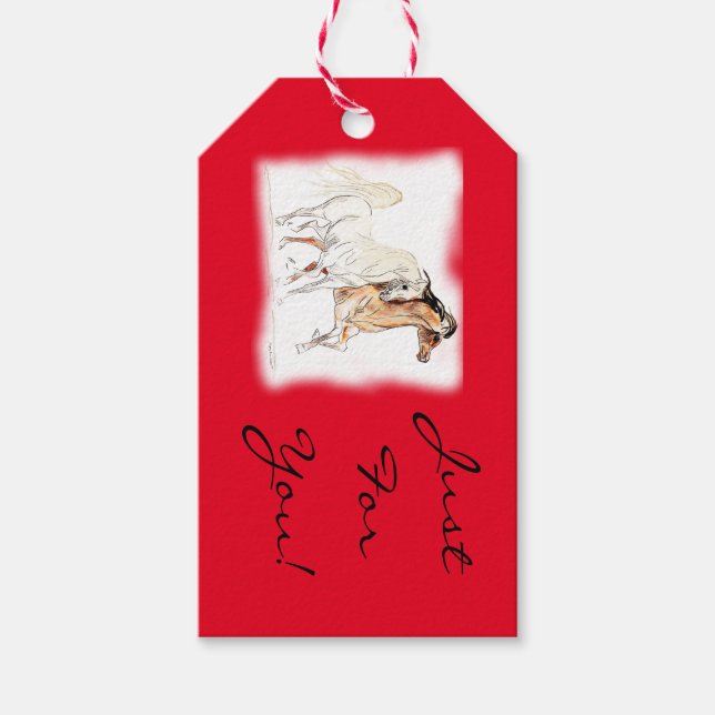 Arabian Horse-Geschenketags Geschenkanhänger (Vorderseite)