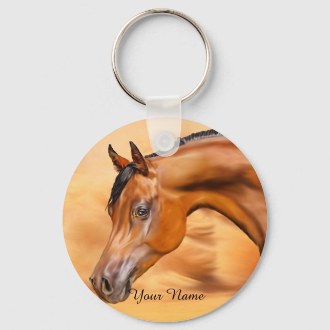 Arabian Horse Personalized Schlüsselanhänger (Vorderseite)