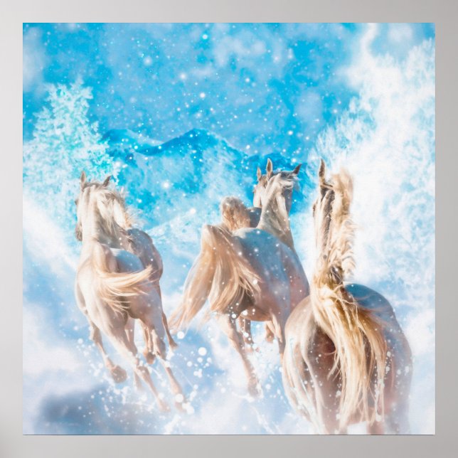 ARABIAN HORSE WINTER-SCHWANZ POSTER (Vorne)