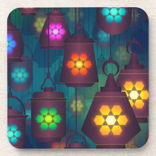 Arabian Lanterns Nahost-Design Getränkeuntersetzer