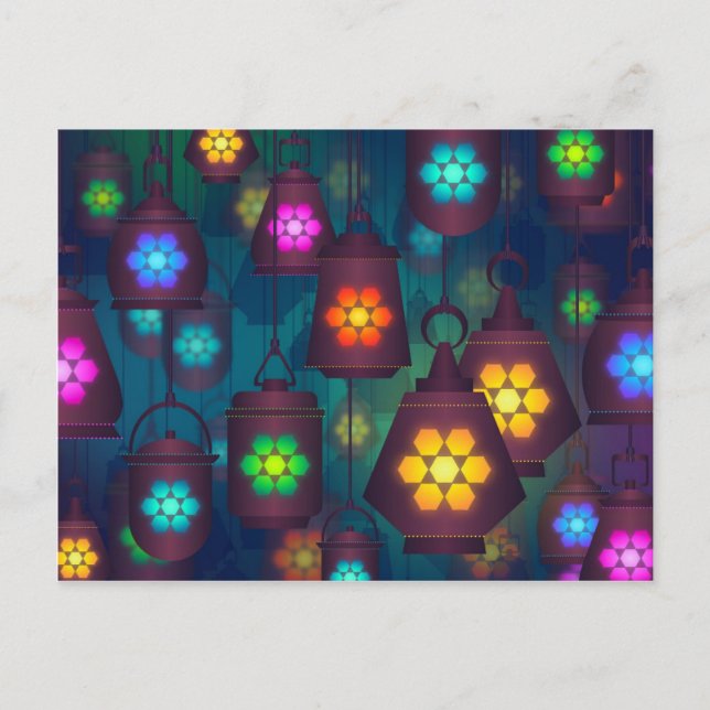 Arabian Lanterns Nahost-Design Postkarte (Vorderseite)