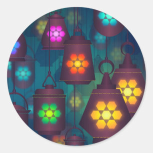 Arabian Lanterns Nahost-Design Runder Aufkleber