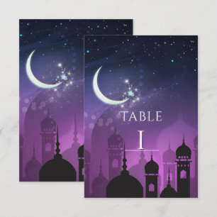 Arabian Night Marokkanische Nahost-Tischnummer Einladung