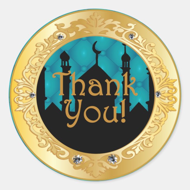 Arabian Night Party, vielen Dank Stickers (Vorderseite)