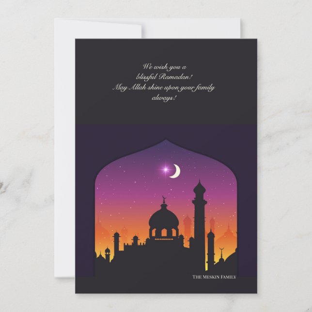 Arabian Night Ramadan Grußkarte Feiertagskarte (Vorderseite)