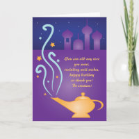 Arabian Nights 2 Magic Lamp Danke Karte