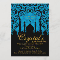 Arabian Nights, 30th Birthday Invitations