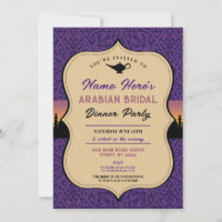 Arabian Nights Brautparty Dinner Party Einladung